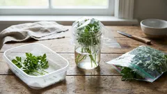 Näin pidät tuoreet yrtit raikkaina viikon: 3 säilytystapaa jääkaappiin